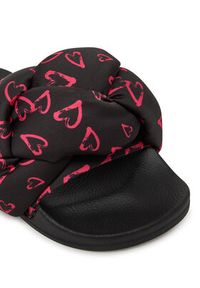Love Moschino - LOVE MOSCHINO Klapki JA28312G0MIW100C Czarny. Kolor: czarny. Materiał: materiał #6