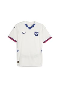 Puma - Koszulka wyjazdowa Serbie Euro 2024. Kolor: niebieski, wielokolorowy, biały. Sport: piłka nożna