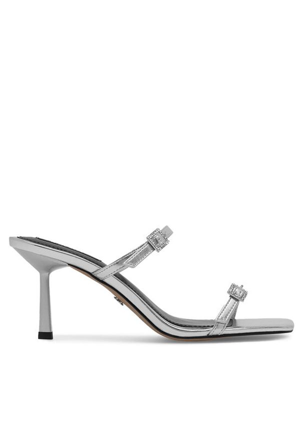 Nine West Klapki ZL23005-1CC Srebrny. Kolor: srebrny. Materiał: skóra