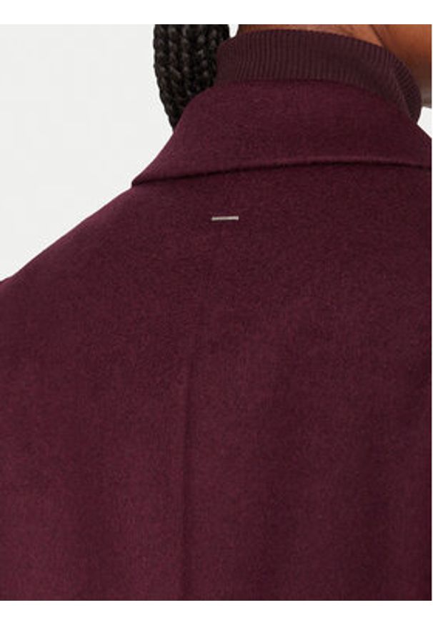 BOSS Płaszcz wełniany Classin 50548371 Fioletowy Regular Fit. Kolor: fioletowy. Materiał: wełna