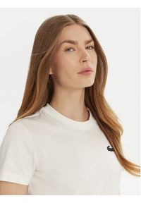 Lacoste T-Shirt TF9246 Biały Slim Fit. Kolor: biały. Materiał: bawełna #6