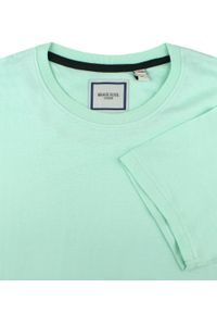 Męski T-Shirt Jednokolorowy - Brave Soul - Kolor Miętowy. Okazja: na co dzień. Kolor: miętowy. Materiał: bawełna. Sezon: wiosna, lato. Styl: casual #3