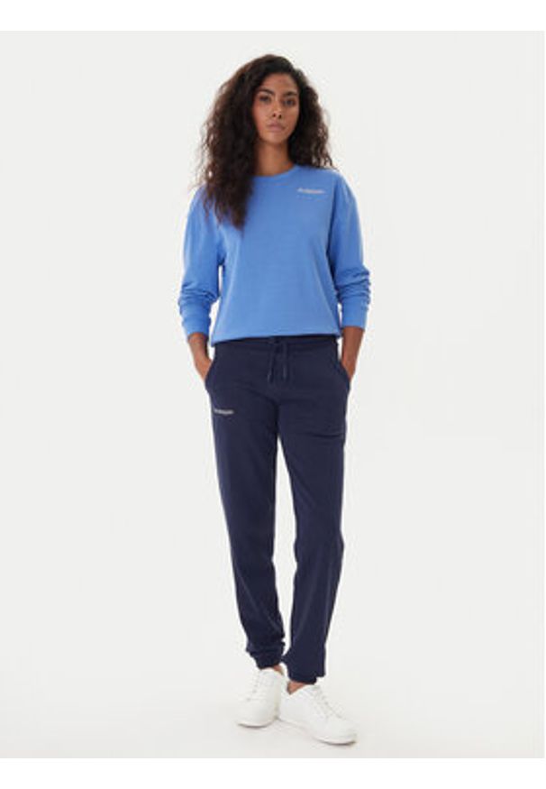 Kappa Spodnie dresowe Festa 331M34W Granatowy Regular Fit. Kolor: niebieski. Materiał: bawełna