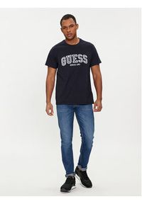 Guess T-Shirt M4GI62 I3Z14 Granatowy Regular Fit. Kolor: niebieski. Materiał: bawełna #4