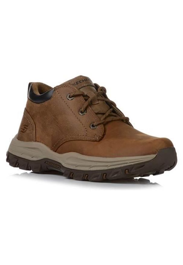 skechers - Buty do chodzenia męskie Skechers Knowlson ramhurst. Kolor: brązowy. Materiał: skóra. Szerokość cholewki: normalna. Sport: turystyka piesza