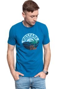 Mustang - MUSTANG T SHIRT Alex C Print 1009534 5320. Wzór: nadruk #1
