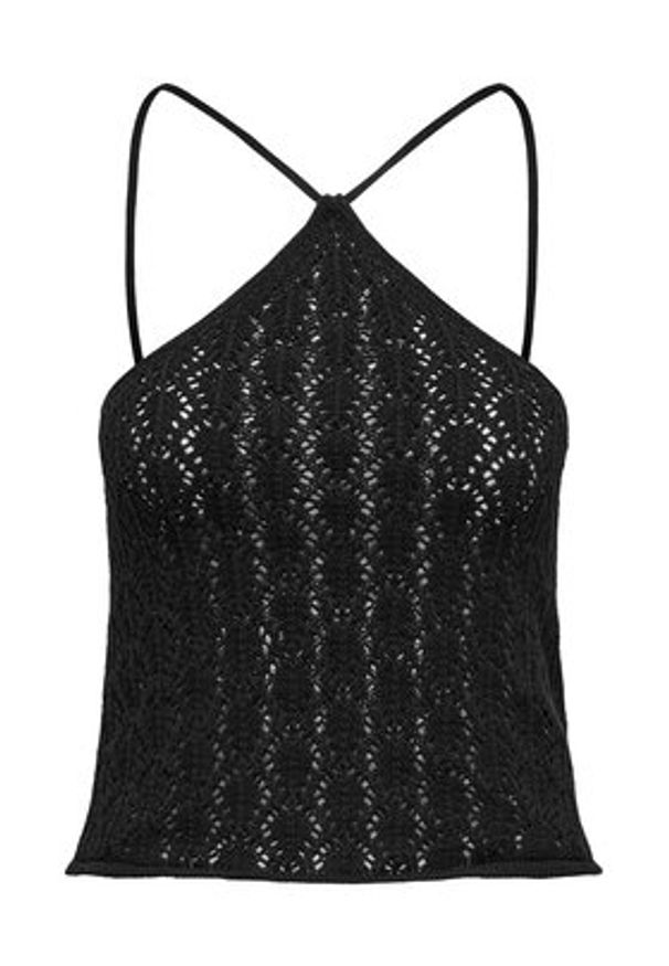only - ONLY Top Noella 15352137 Czarny Regular Fit. Kolor: czarny. Materiał: syntetyk