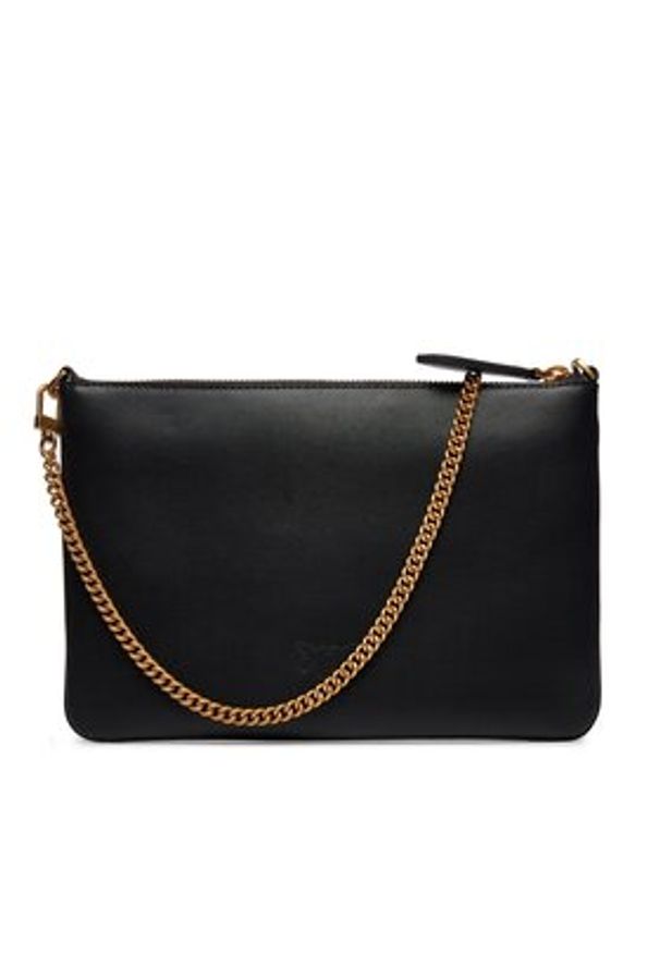 Pinko Torebka Flat Classic PE 23 PCPL 100455 A0F1 Czarny. Kolor: czarny. Materiał: skórzane