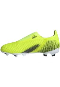 Adidas - Buty piłkarskie adidas X Ghosted.3 Ll Fg Jr FW6978 żółte wielokolorowe. Okazja: na co dzień. Kolor: wielokolorowy. Materiał: dzianina, włókno. Szerokość cholewki: normalna. Sport: piłka nożna #5