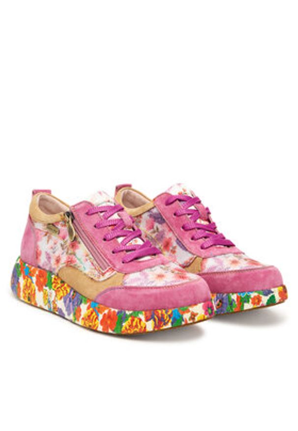 Laura Vita Sneakersy Nikito 62 Różowy. Kolor: różowy. Materiał: skóra