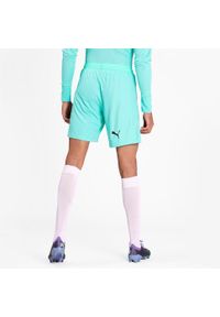 Spodenki Puma Teamfinal 21 Knit Shorts, Mężczyźni. Kolor: zielony. Materiał: materiał, poliester. Długość: krótkie