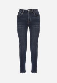 Born2be - Niebieskie Klasyczne Jeansy Skinny z Regularnym Stanem Rastina. Okazja: na co dzień, do pracy, na spotkanie biznesowe. Kolor: niebieski. Styl: klasyczny #5