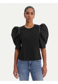 Fracomina Bluzka FR26ST3035J40101 Czarny Regular Fit. Kolor: czarny. Materiał: bawełna #1