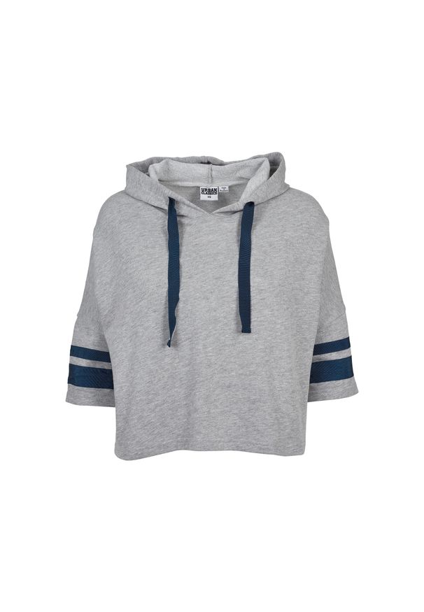 Urban Classics - Bluza damska z kapturem Urban Classic taped leeve. Typ kołnierza: kaptur. Kolor: niebieski, szary, wielokolorowy