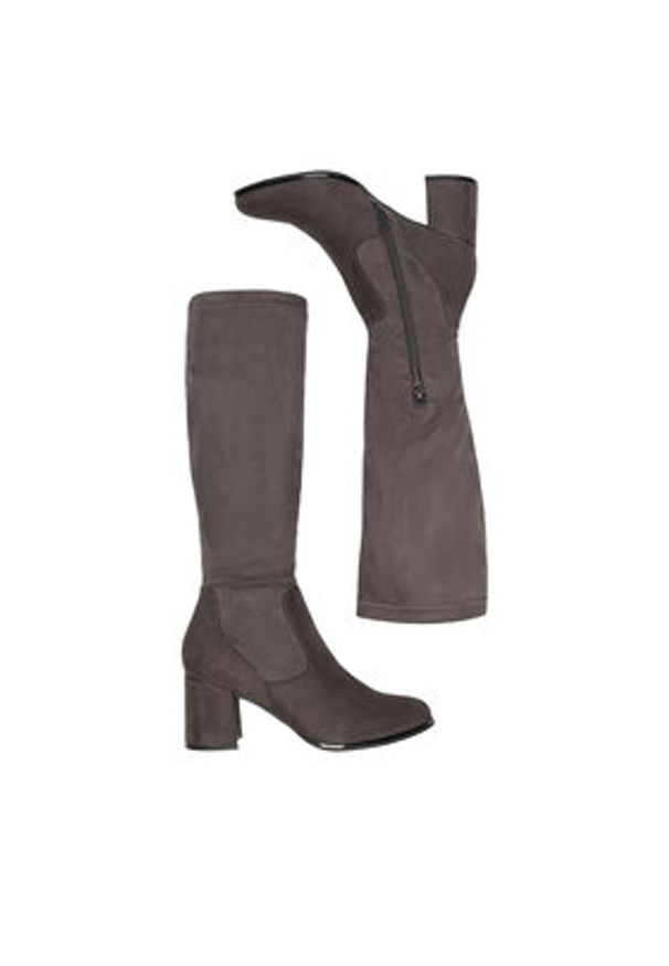 Jenny Fairy Kozaki WFA3135-1 Szary. Kolor: szary. Materiał: materiał