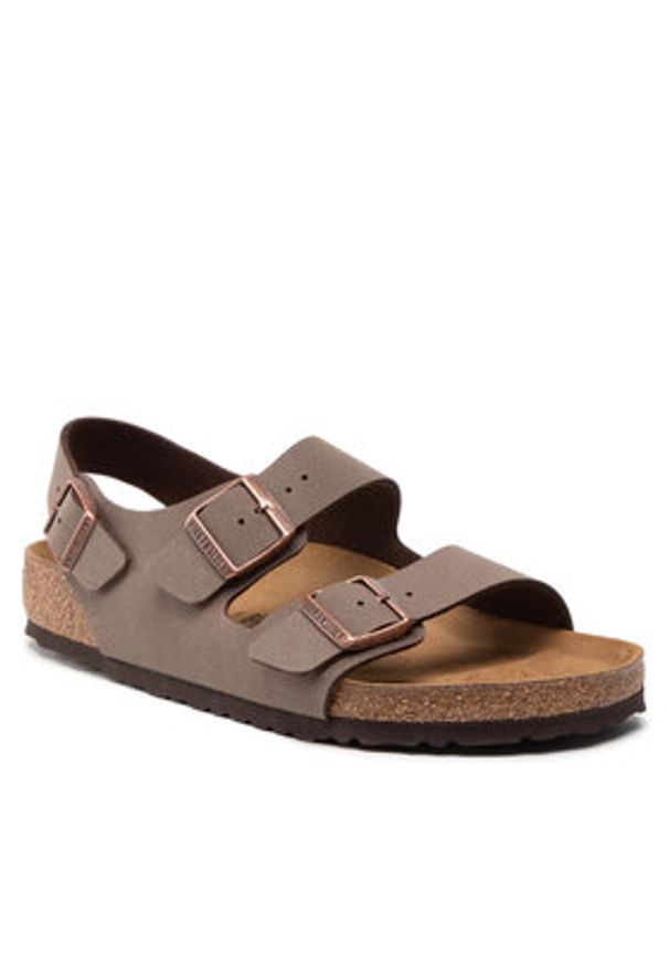 Birkenstock Sandały Milano Bs 0634501 Brązowy. Kolor: brązowy. Materiał: skóra