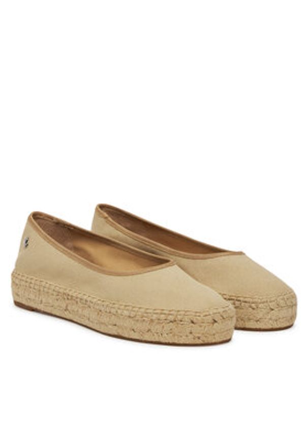 Lauren Ralph Lauren - LAUREN RALPH LAUREN Espadryle Luize 802959187008 Beżowy. Kolor: beżowy. Materiał: materiał