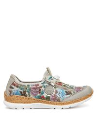 Rieker Sneakersy N42V1-40 Szary. Kolor: szary. Materiał: syntetyk, materiał