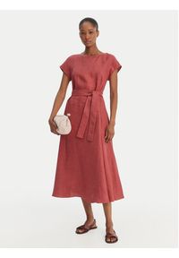 Weekend Max Mara Sukienka letnia Esordio 2615221052 Czerwony Regular Fit. Kolor: czerwony. Materiał: len. Sezon: lato #3