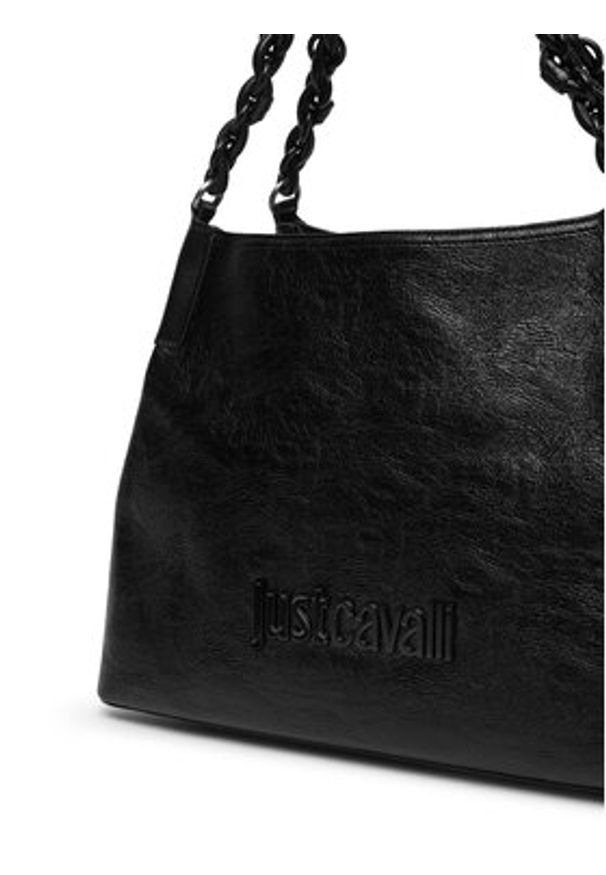 Just Cavalli Torebka 80RA4BC6 ZSD86 Czarny. Kolor: czarny. Materiał: skórzane