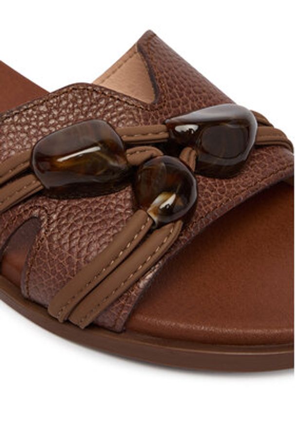 Hispanitas Klapki HV264683 C001 Brązowy. Kolor: brązowy. Materiał: skóra