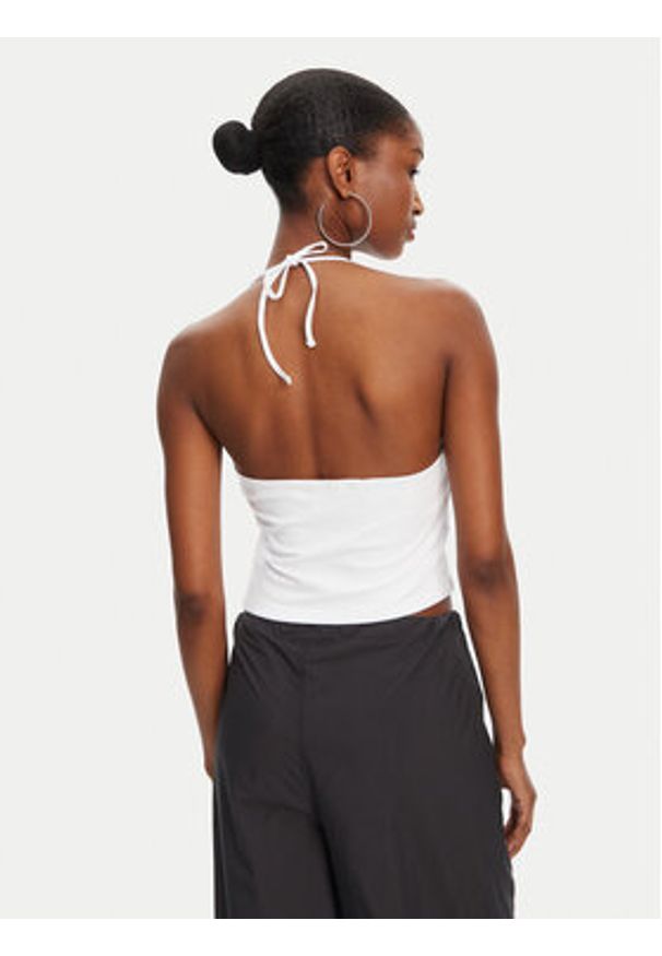 Juicy Couture Top Tied JCWCT125306 Biały Slim Fit. Kolor: biały. Materiał: bawełna