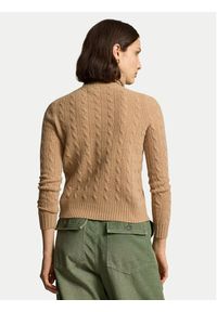 Polo Ralph Lauren Golf 211888686006 Beżowy Regular Fit. Typ kołnierza: polo, golf. Kolor: beżowy. Materiał: wełna #3