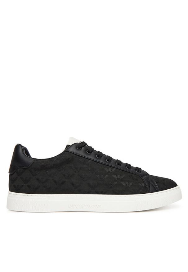 Emporio Armani Sneakersy EM003843 AF20003 MC012 Czarny. Kolor: czarny. Materiał: materiał