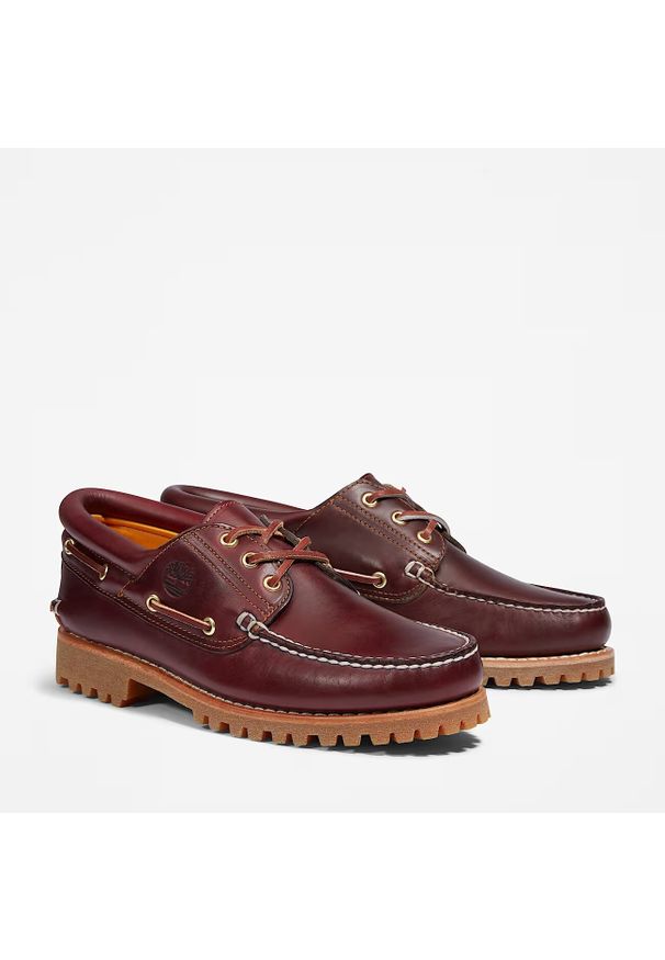 Timberland Authentic BOAT SHOE BURGUNDY Mokasyny męskie. Kolor: czerwony