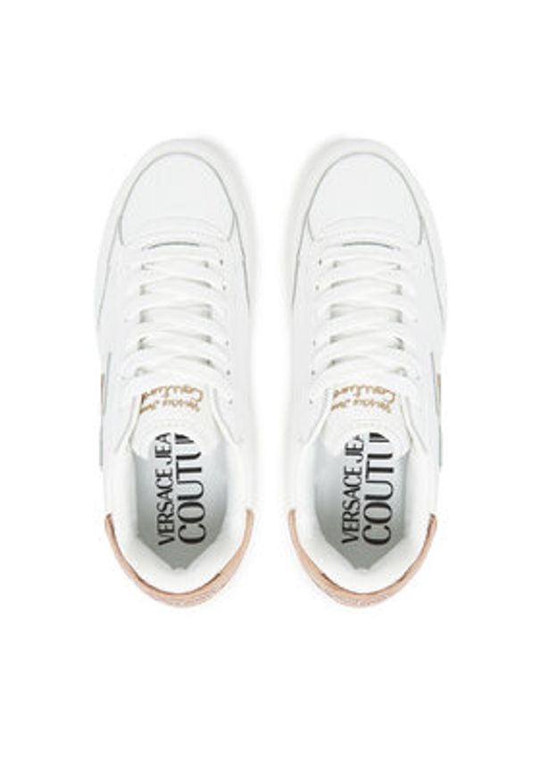 Versace Jeans Couture Sneakersy 78VA3SJ5 Biały. Kolor: biały. Materiał: skóra