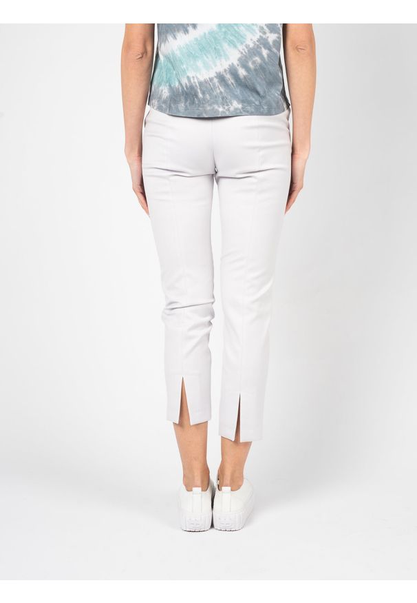 Patrizia Pepe Spodnie | 2P1560/A353 | Kobieta | Biały, Fioletowy. Okazja: na co dzień. Kolor: fioletowy, wielokolorowy, biały. Materiał: poliester, wiskoza, elastan. Styl: casual, elegancki