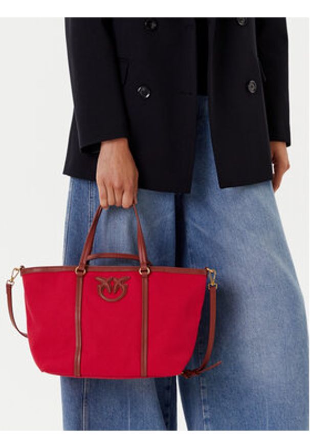 Pinko - PINKO Torebka Miranda Shopper Classic PE 25 PLTT 104714 A2G2 Czerwony. Kolor: czerwony