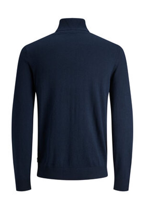 Jack & Jones - Jack&Jones Golf 12157417 Granatowy Regular Fit. Typ kołnierza: golf. Kolor: niebieski. Materiał: bawełna