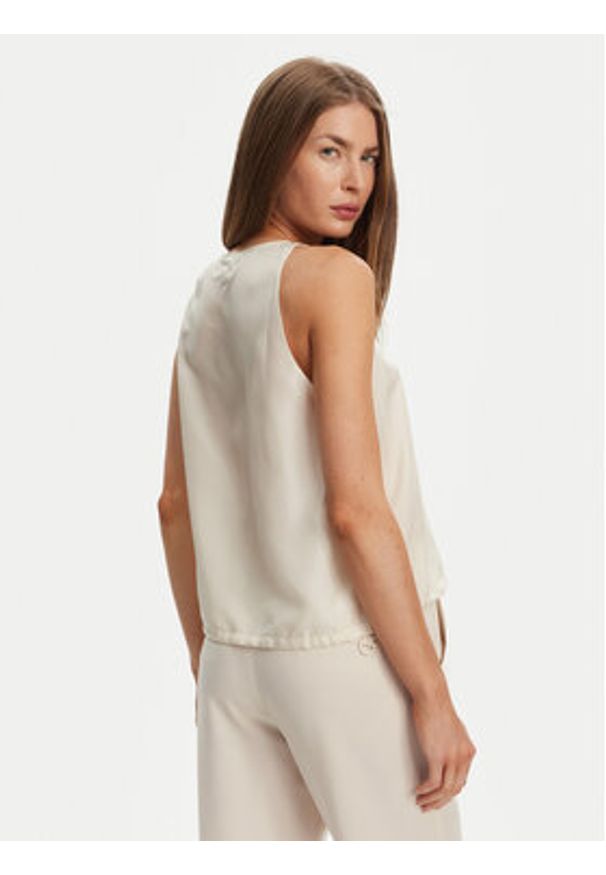 Marella Top Meana 2513161045 Écru Regular Fit. Materiał: jedwab