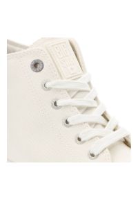 Big-Star - Białe Sneakersy Big Star Damskie Modne Obuwie. Okazja: na uczelnię, na spacer, na co dzień. Kolor: biały. Materiał: materiał. Szerokość cholewki: normalna. Styl: casual #5