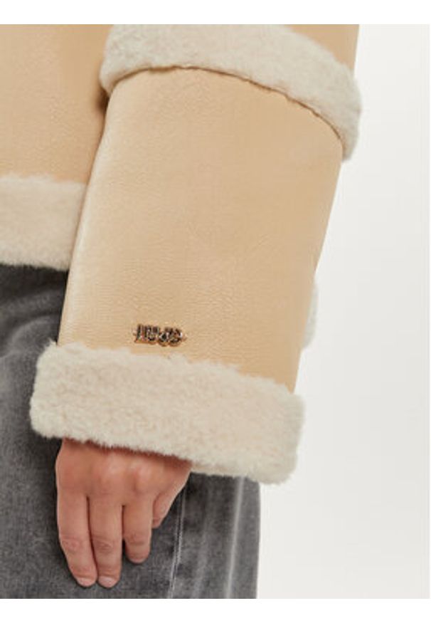 Liu Jo Sport Kurtka z imitacji skóry TF4140 E0903 Beżowy Regular Fit. Kolor: beżowy. Materiał: syntetyk. Styl: sportowy