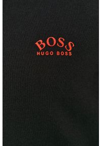 BOSS - Boss Kardigan męski kolor czarny. Okazja: na co dzień. Kolor: czarny. Materiał: bawełna, dzianina. Styl: casual #3