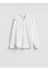 Reserved - Bawełniana koszula super slim fit - biały. Kolor: biały. Materiał: bawełna