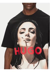 Hugo - HUGO T-Shirt Duwedie 50535314 Czarny Oversize. Kolor: czarny. Materiał: bawełna #5