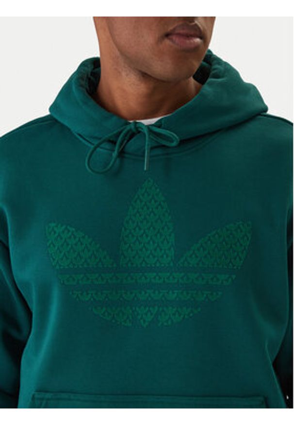 Adidas - adidas Bluza Monogram Infill KD0403 Zielony Regular Fit. Kolor: zielony. Materiał: bawełna