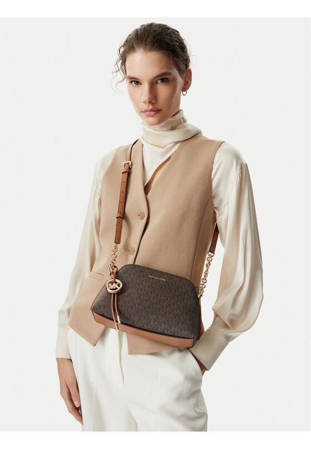 MICHAEL Michael Kors Torebka Freddie 32T6GX4C1B Brązowy ciemny. Kolor: brązowy. Materiał: skórzane