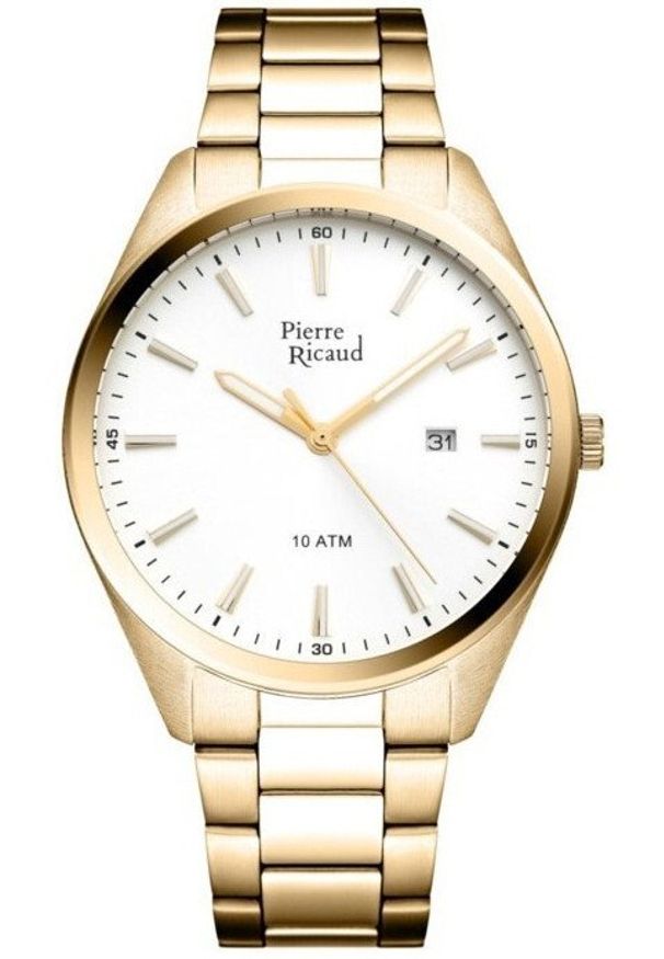 Zegarek męski Pierre Ricaud P60049.1113Q złoty. Kolor: złoty