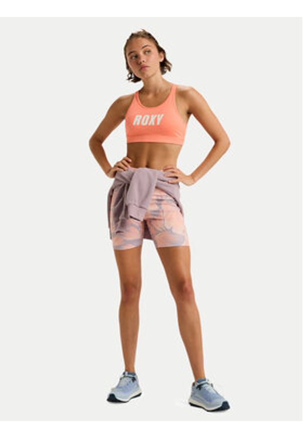 Roxy Biustonosz sportowy Everyday Flow ERJKT04337 Pomarańczowy. Kolor: pomarańczowy. Materiał: syntetyk