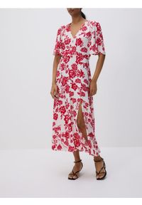 Reserved - Sukienka z wiskozy - czerwony. Kolor: czerwony. Materiał: wiskoza. Typ sukienki: proste #1