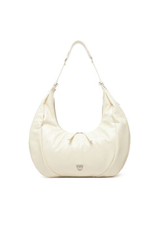 Pinko - PINKO Torebka Slouchy Hobo Big PE 25 PLTT 104295 A26J Écru. Kolor: kremowy. Materiał: skórzane