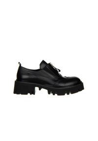 Półbuty Bayla-161 054 2894 03 Black 161383, Czarny, Skóra naturalna - 40. Kolor: czarny. Materiał: skóra. Szerokość cholewki: normalna. Obcas: na platformie #1