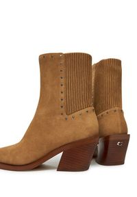 Coach Botki CU188 Brązowy. Kolor: brązowy. Materiał: skóra, zamsz #2