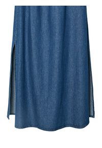 Pieces Spódnica jeansowa Tenim 17157939 Granatowy Regular Fit. Kolor: niebieski. Materiał: bawełna