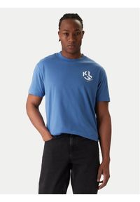 Karl Lagerfeld Jeans T-Shirt A2M17072 Niebieski Regular Fit. Kolor: niebieski. Materiał: syntetyk #1