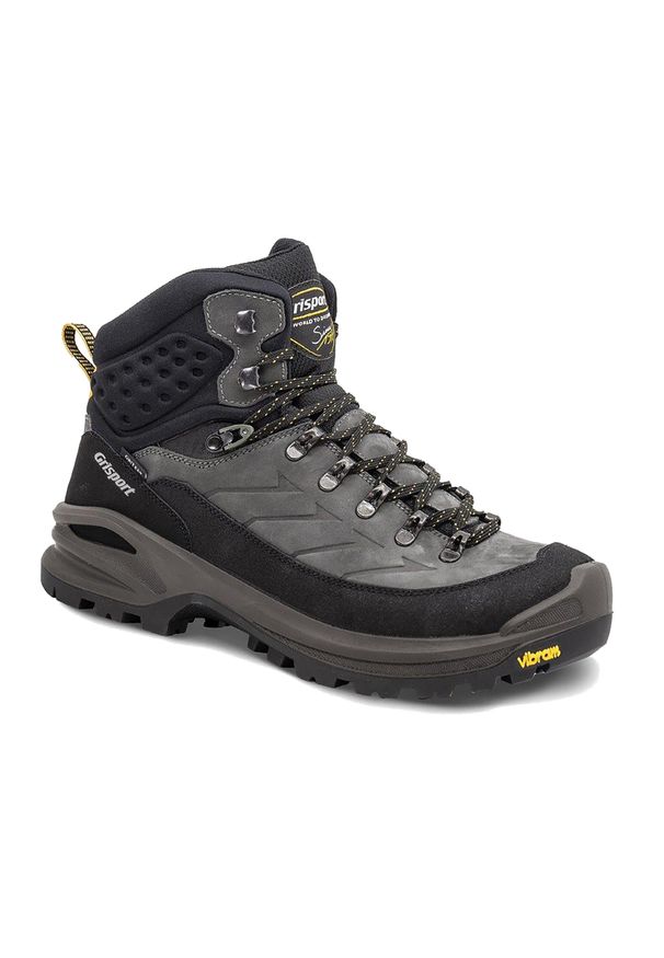 Buty trekkingowe męskie Grisport 15205N21G. Wysokość cholewki: za kostkę. Zapięcie: sznurówki. Kolor: czarny, szary, wielokolorowy. Materiał: materiał. Szerokość cholewki: normalna